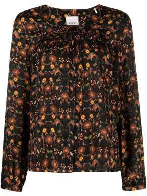 Bluză cu model floral cu imagine Isabel Marant negru