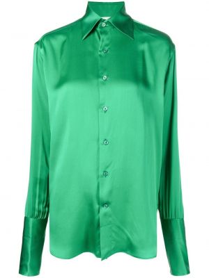 Копринена риза Woera зелено