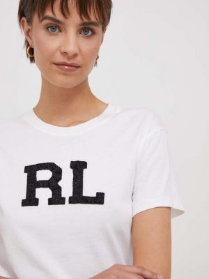 Хлопковая футболка Polo Ralph Lauren белая