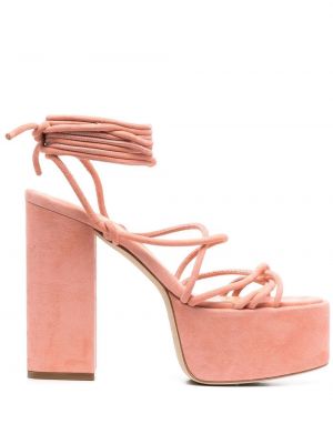 Sandale s platformom Paris Texas ružičasta
