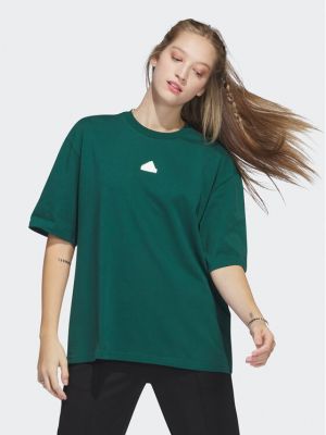 Tricou cu croială lejeră Adidas verde