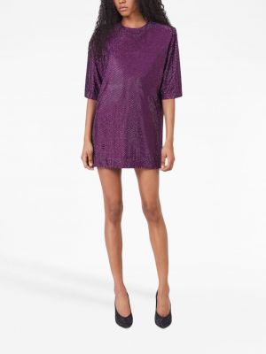 Robe de soirée à imprimé en cristal Stella Mccartney violet