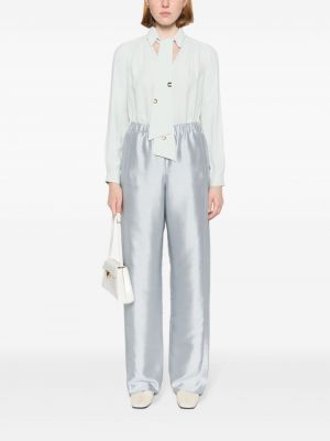 Plisované hedvábné kalhoty Giorgio Armani