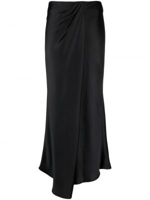 Ασύμμετρη σατέν maxi φούστα Pinko μαύρο