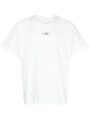 Βαμβακερή μπλούζα Mm6 Maison Margiela λευκό