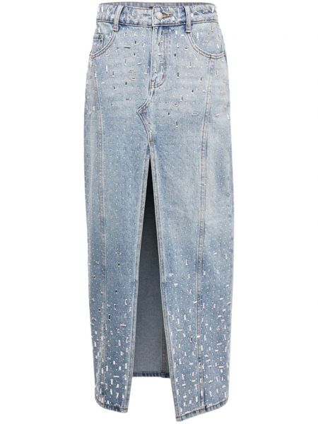 Křišťálové džínová sukně Retrofete modré