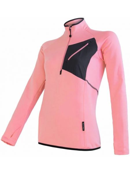 Sportiska stila džemperis ar rāvējslēdzēju Sensor rozā