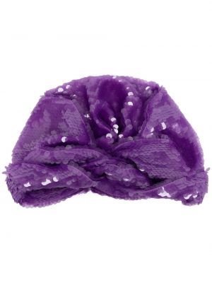 Casquette brodé à paillettes Dolce & Gabbana violet