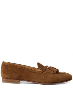 Seemisnahksed loafer-kingad Ralph Lauren Collection pruun