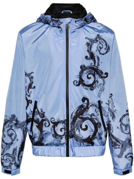 Denim jakna s potiskom Versace Jeans Couture modra
