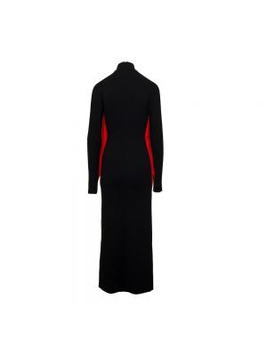 Sukienka długa z długim rękawem Salvatore Ferragamo czarna