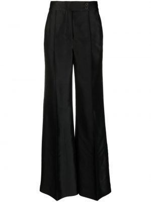 Μάλλινο παντελόνι σε φαρδιά γραμμή Zimmermann μαύρο