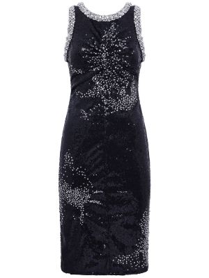 Sukienka midi z cekinami z kryształkami Des Phemmes czarna