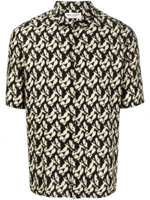 Abstrakte hemd aus baumwoll mit print Saint Laurent