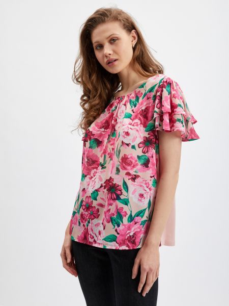 Kratka bluza s cvjetnim printom Orsay ružičasta