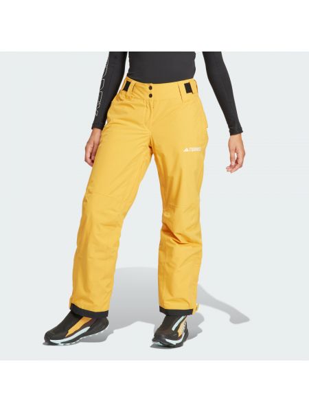 Spodnie ocieplane Adidas żółte