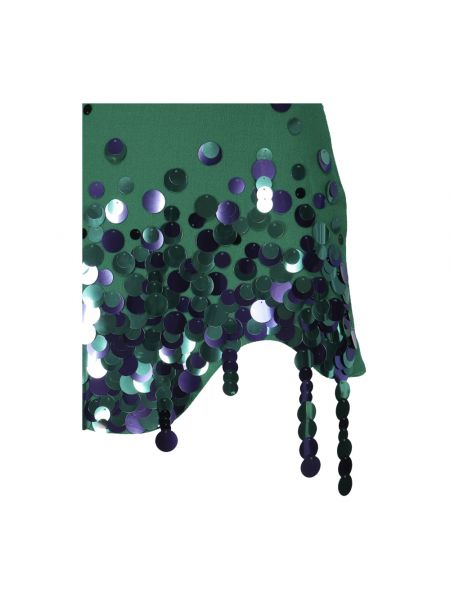 Mini falda con lentejuelas Art Dealer verde