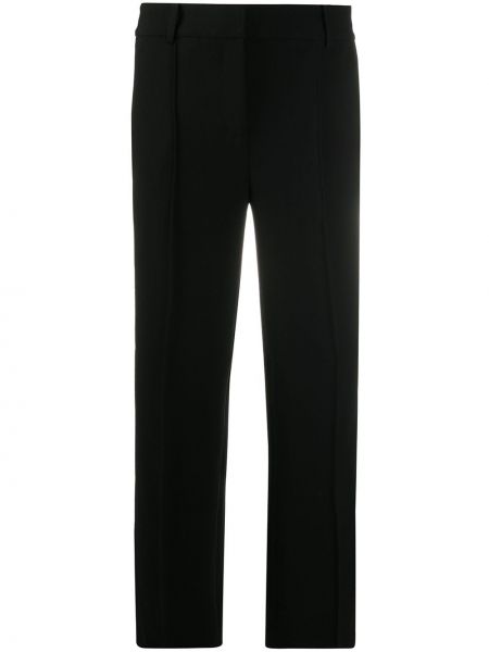 Pantalones rectos con escote v de tela jersey con estampado de cachemira Michael Michael Kors negro