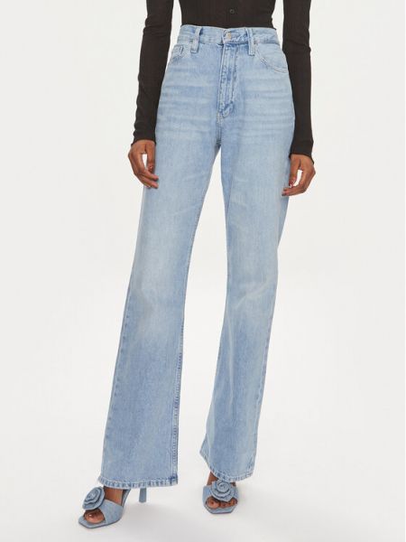 Platėjantys džinsai Calvin Klein Jeans mėlyna
