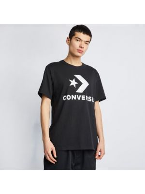 Chemise en coton en jersey Converse noir