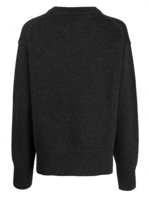 Dzianinowy sweter z okrągłym dekoltem Studio Nicholson szary