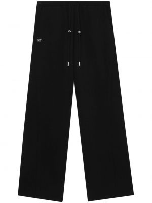 Bavlnené teplákové nohavice s výšivkou Tout A Coup čierna