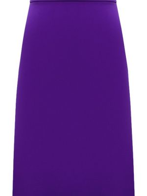 Шелковая шерстяная юбка Gucci фиолетовая