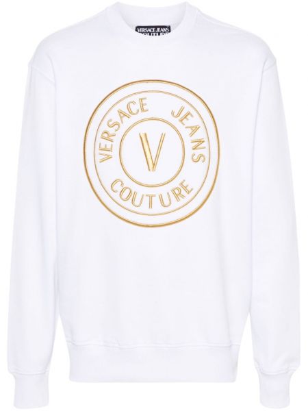 Medvilninis siuvinėtas džemperis Versace Jeans Couture