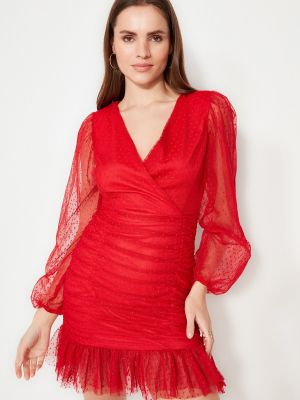 Mini šaty Trendyol červená