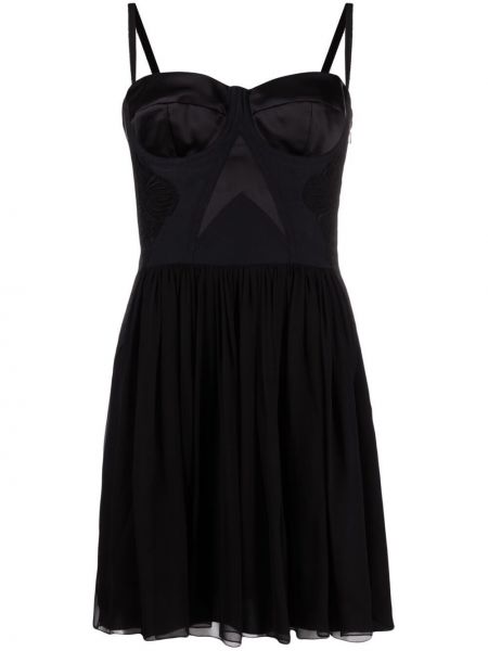 Mini vestido sin mangas Alberta Ferretti negro
