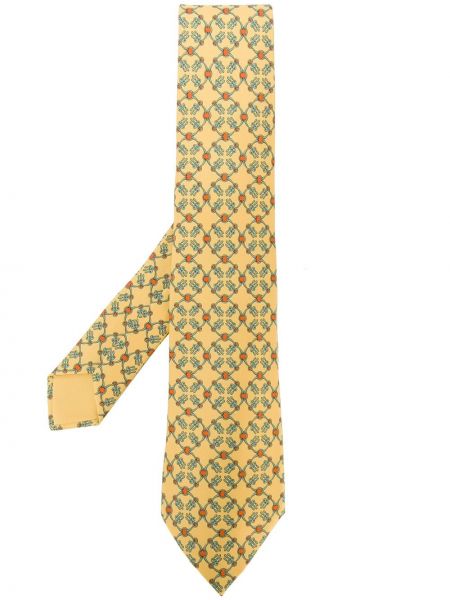 Corbata con estampado con estampado geométrico Hermès