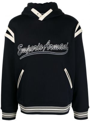 Jersey hoodie mit stickerei Emporio Armani