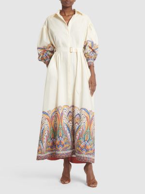 Sukienka midi bawełniana z nadrukiem Etro