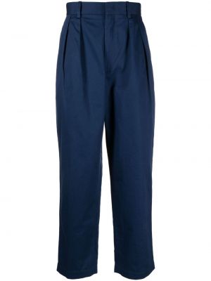 Pantaloni cu croială lejeră plisate Isabel Marant albastru