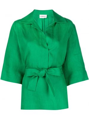 Ленена блуза P.a.r.o.s.h. зелено