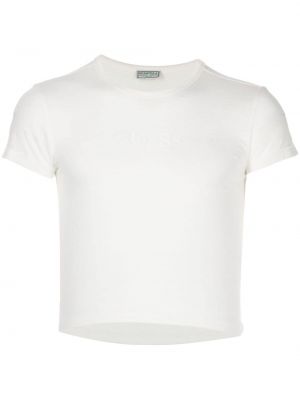 Памучна тениска бродирана Erl бяло