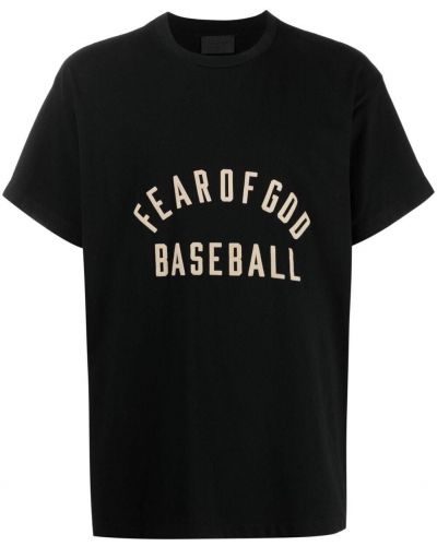 Camiseta con apliques Fear Of God negro