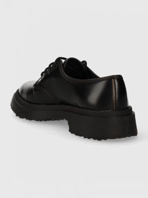 Pantofi cu toc din piele cu toc cu toc plat Camper negru