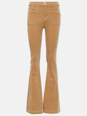Béžové straight fit džíny s vysokým pasem Frame