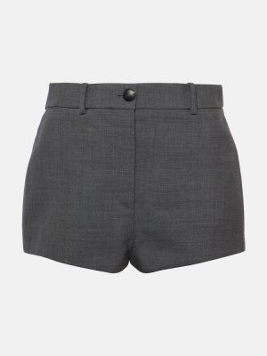 Pantalones cortos de lana Ferragamo gris