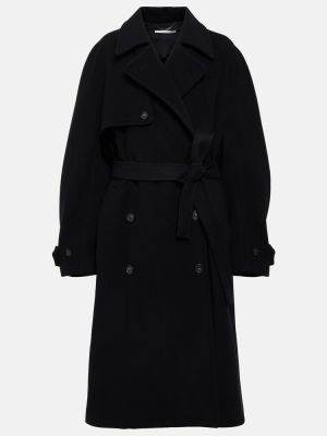 Palton de lână Stella Mccartney negru