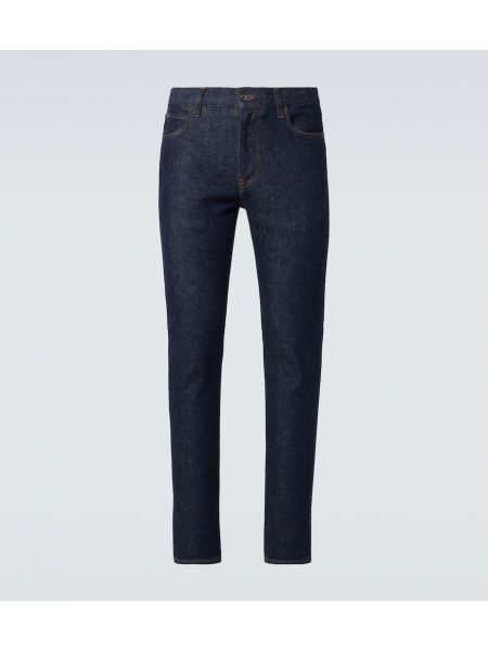 Slank skinny jeans Loro Piana blå