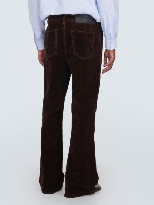 Aksamitne proste jeansy Loewe brązowe
