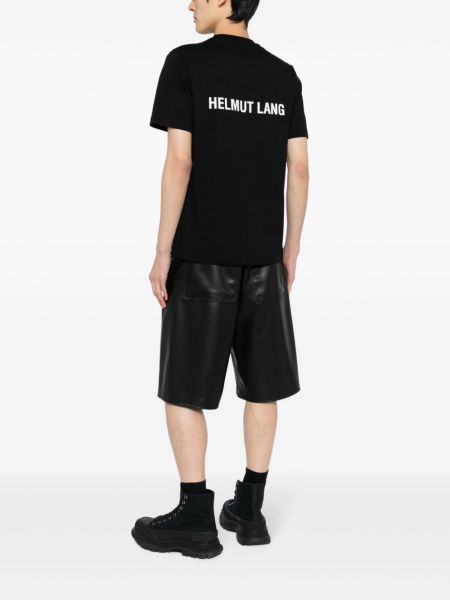 Kokvilnas t-krekls ar apdruku Helmut Lang melns