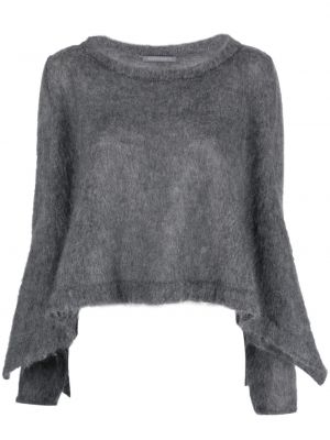 Asymetrický sveter Alberta Ferretti sivá