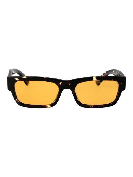 Okulary przeciwsłoneczne skinny fit Prada brązowe