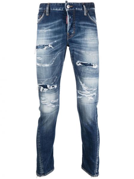 Skinny fit-jeans Dsquared2 blå