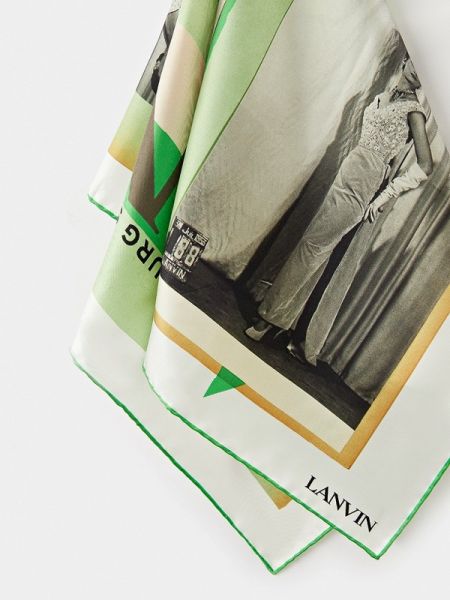 Платок Lanvin зеленый
