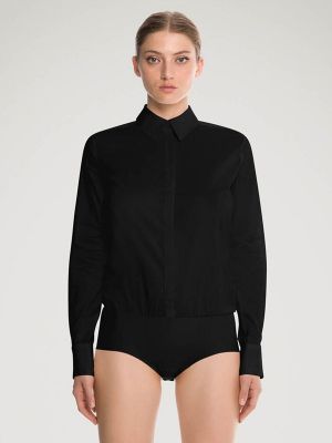 Боди-блузка с длинными рукавами Wolford черный