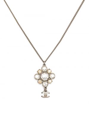 Krištáľový náhrdelník Chanel Pre-owned strieborná